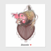 Chicken Pulling Heartstrings Sticker (Vel)