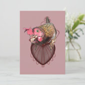 Chicken Pulling Heartstrings T-Shirt Kaart (Staand voorkant)