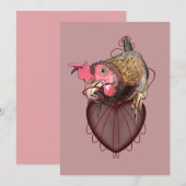 Chicken Pulling Heartstrings T-Shirt Kaart (Voorkant / Achterkant)