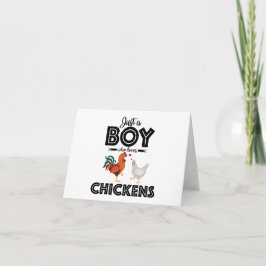 Chicken Quote: Gewoon een jongen die van blanco ki Kaart