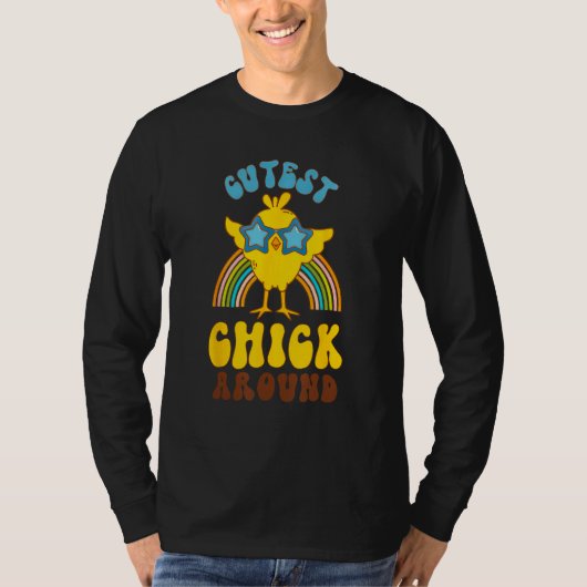 Chicken Rainbow Cutest Chick Around T-shirt (Voorkant)