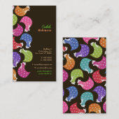 Chicken Rainbow Fun Pattern Food Visitekaartje (Voorkant / Achterkant)