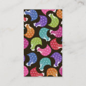 Chicken Rainbow Fun Pattern Food Visitekaartje (Achterkant)