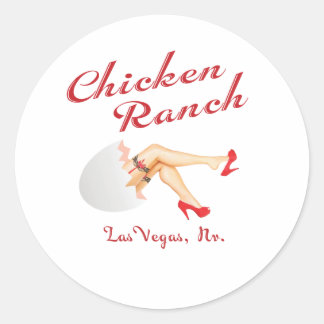 Chicken Ranch Las Vegas Nevada Ronde Sticker