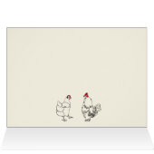 Chicken Rap Funny Music Dansende Animal Art Drawin (Binnen Horizontaal (Boven))