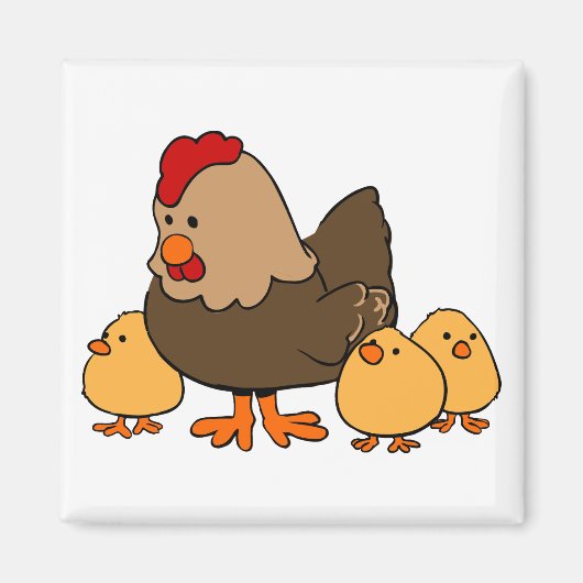 Chicken Refkoelkast Magnet Magneet (Voorkant)