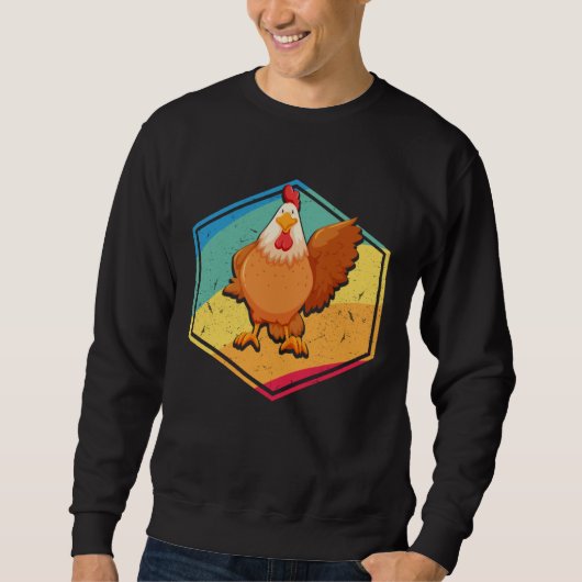 Chicken Retro Style Trui (Voorkant)