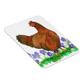 Chicken Rhode Island Red Waterverf Bird Magneet (Rechterzijde)