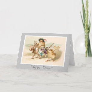 Chicken Riding Lamb - Cute  Easter Gift Feestdagen Kaart
