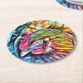 CHICKEN RONDE KARTONNEN ONDERZETTER (Gebogen)