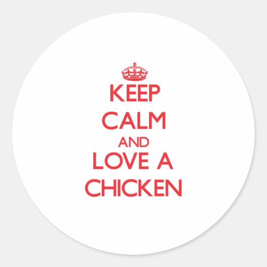 Chicken Ronde Sticker (Voorkant)