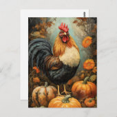 Chicken Rooster Art Briefkaart (Voorkant / Achterkant)