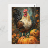 Chicken Rooster Art Briefkaart (Voorkant / Achterkant)