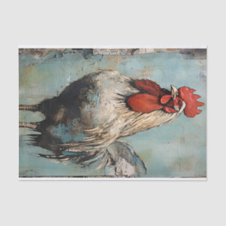 Chicken Rooster Art  Decoupage Ephemera Tissuepapier