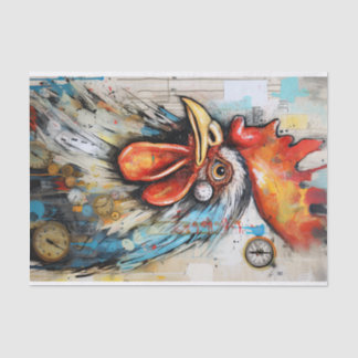 Chicken Rooster Art  Decoupage Ephemera Tissuepapier