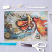 Chicken Rooster Art Decoupage Ephemera Tissuepapier (Craft)