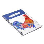 Chicken Rooster Bird Enfants Garçons Nom Carnet (Côté Droit)