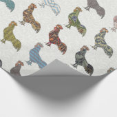 Chicken Rooster Colorful Pattern Boerderij Cadeaupapier (Hoek)