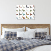 Chicken Rooster Colorful Pattern Boerderij Canvas Afdruk (Insitu (Slaapkamer))