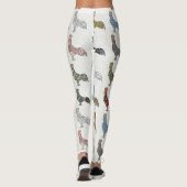 Chicken Rooster Colorful Pattern Boerderij Leggings (Achterkant)