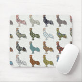 Chicken Rooster Colorful Pattern Boerderij Muismat (Met muis)