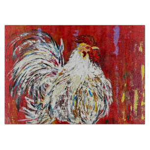 Chicken Rooster Cutting Charcuterie Board Snijplank