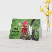 Chicken Rooster Fotosympathie Kaart (Gele Bloem)
