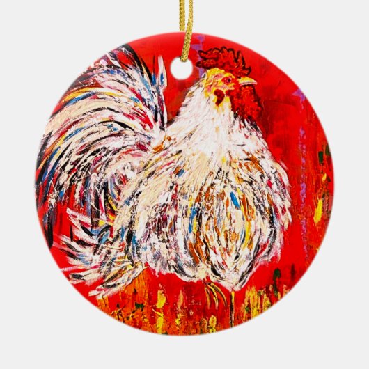 Chicken Rooster Ornament (Voorkant)