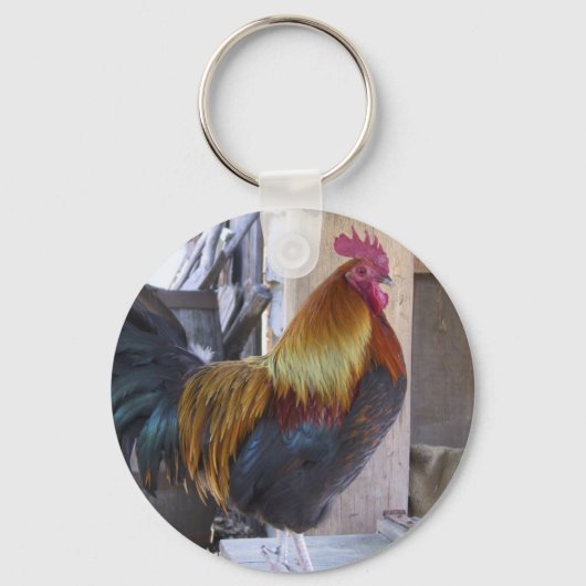 CHICKEN/rooster Sleutelhanger (Voorkant)