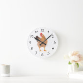 CHICKEN ROOSTER WALL CLOCK RONDE KLOK (Huis)