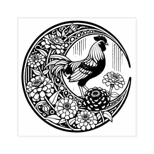 Chicken Rubberstempel (Afrduk)