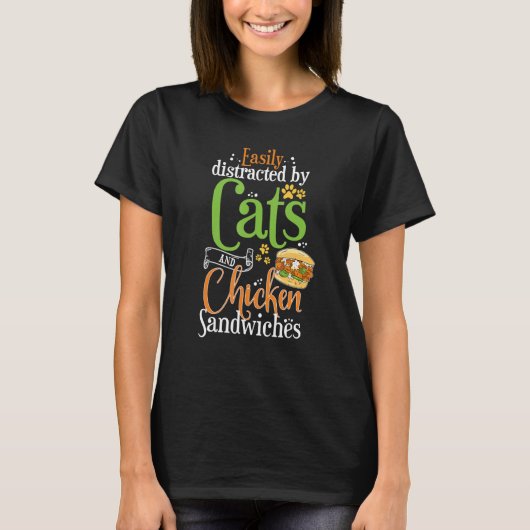 Chicken Sandwich  Cats and Chicken Burger T-shirt (Voorkant)