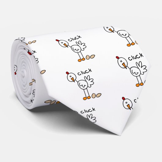 Chicken Says Cluck T-shirts en cadeautjes Stropdas (Opgerold)