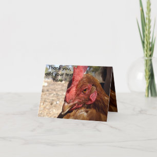 Chicken Scowl, add Your Message, Bedankkaart