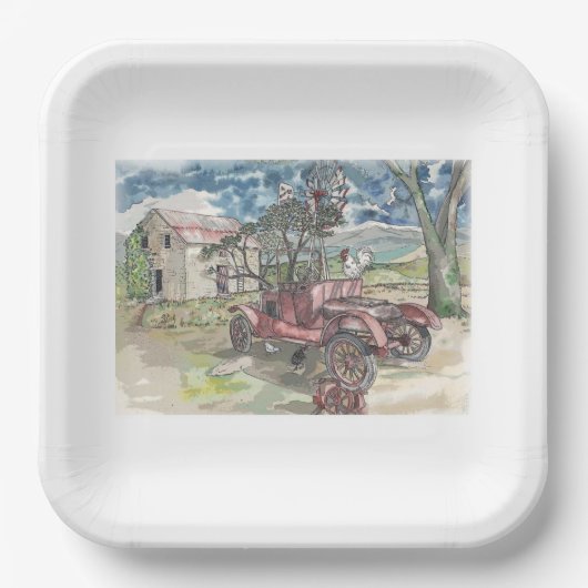 Chicken Scratch Papieren Bordje (Voorkant)