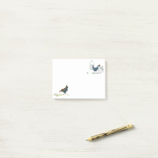 Chicken Scratches Post-it® Notes (Op bureau)