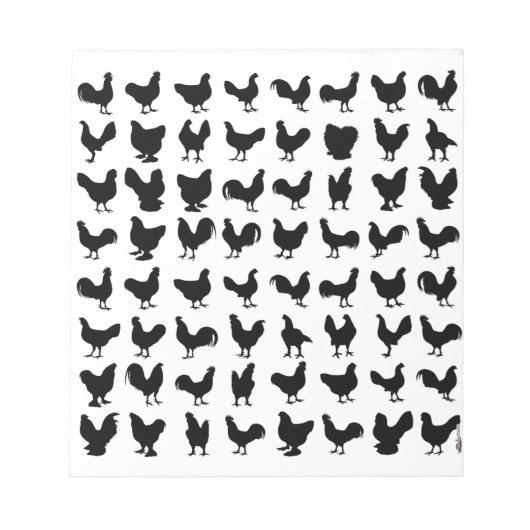 Chicken Silhouettes Notitieblok (Voorkant)