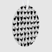 Chicken Silhouettes Ornament (voorkant)