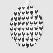 Chicken Silhouettes Ornament (voorkant)