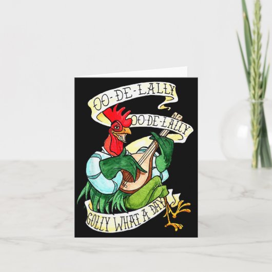 Chicken Sing O De Lally Golly What A Day Funny  Kaart (Voorkant)