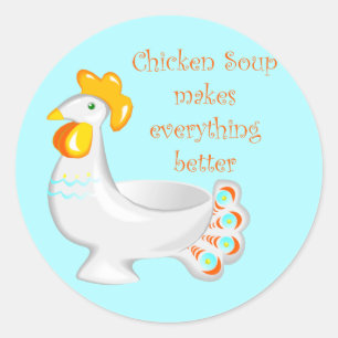 Chicken Soup Ronde Sticker