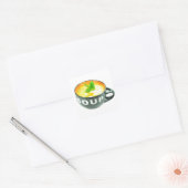 Chicken soup vierkante sticker (Envelop)