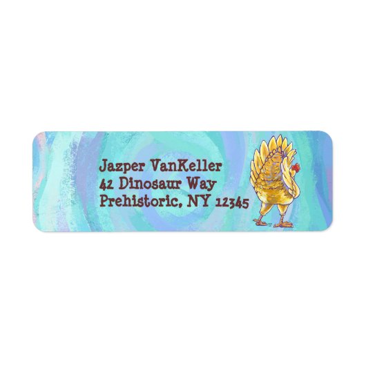 Chicken Stationery Etiket (Voorkant)