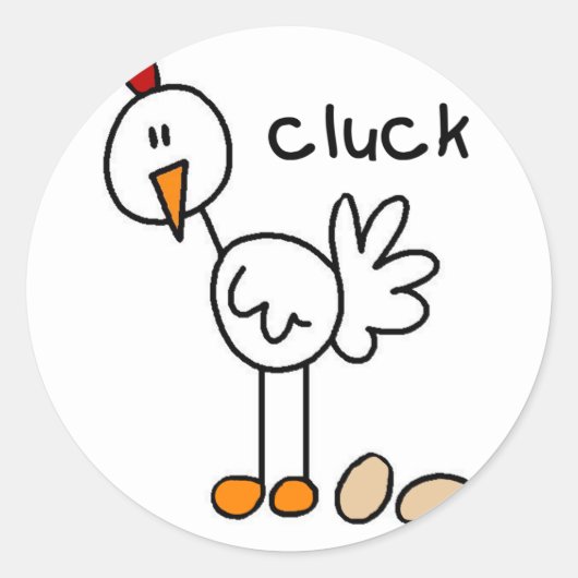 Chicken Stick Figuur Sticker (Voorkant)