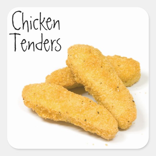 Chicken Tenders Vierkante Sticker (Voorkant)