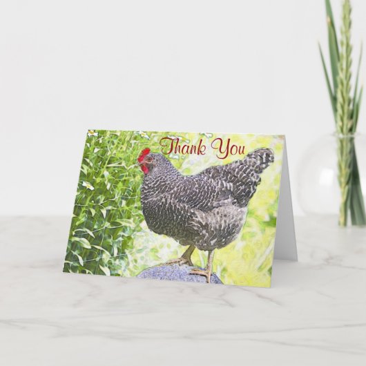  Chicken Thank You Card Bedankkaart (Voorkant)