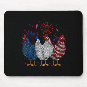 Chicken USA Vlag Patriottische Kip Liefhebber 4e v Muismat