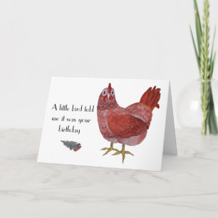 Chicken-verjaardagskaart Kaart