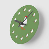 Chicken Wall Clock Chicken Lovers Gift Ronde Klok (Hoek)
