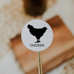 Chicken Wedding Meal Choice Ronde Sticker